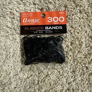 Annie Premium Black Rubber Bands 300 Count